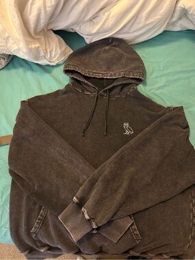 Octobers Very Own Black Washed Hoodie